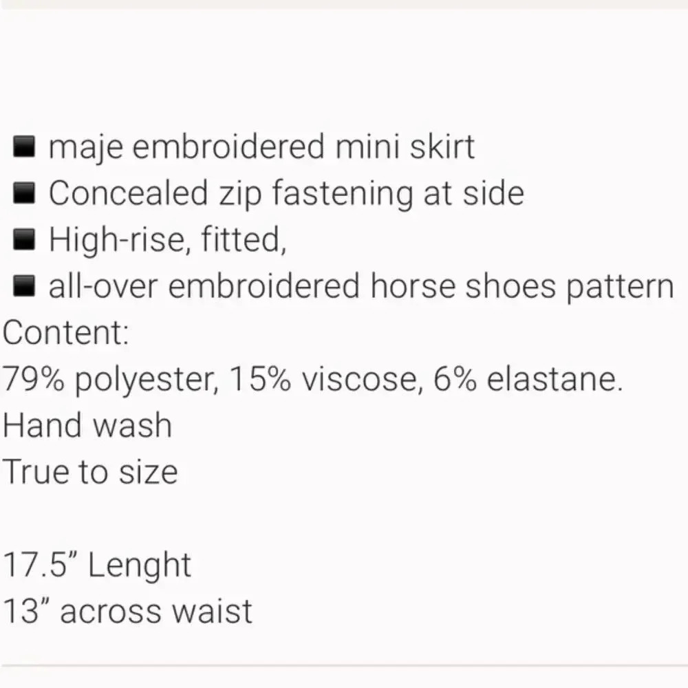 MAJE Horse shoe and stars embroidered skirt - Picture 6 of 10
